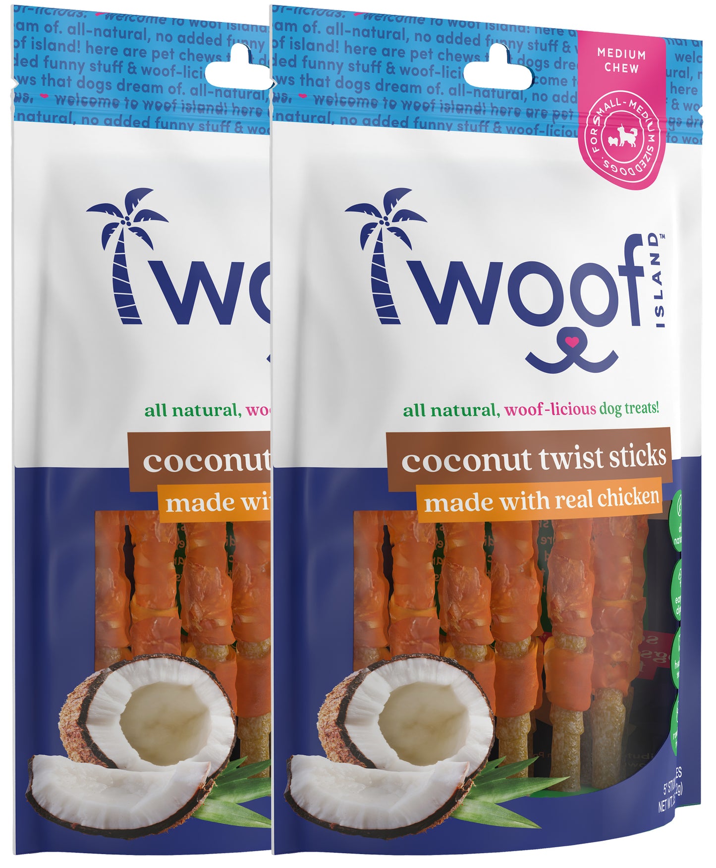 Chicken & Coconut Twist Sticks for Dogs – Rawhide-Free & All-Natural