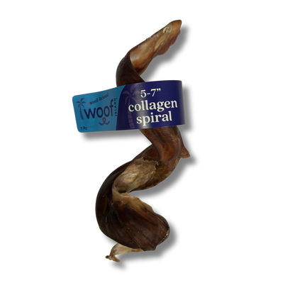 6-Inch Spiral Beef Collagen Sticks for Dogs – Natural Rawhide-Free Chew