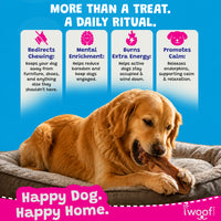 Woof Island Sliced Pig Ear Dog Chew, Natural High-Protein Crunchy Dental Treat for Dogs