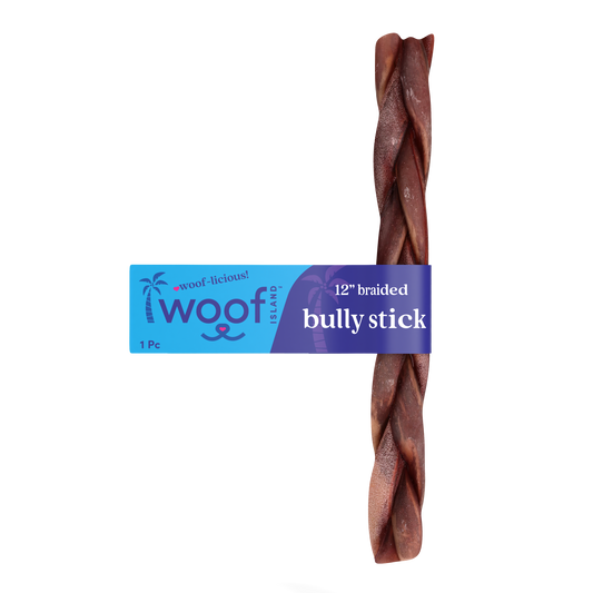 12” Braided Bully Stick for Dogs – Extra Thick & Odor-Free