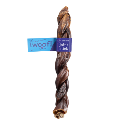 12” Braided joint Health Sticks - Beef Gullet Treats for Dogs – High Protein Dental & Joint Chews