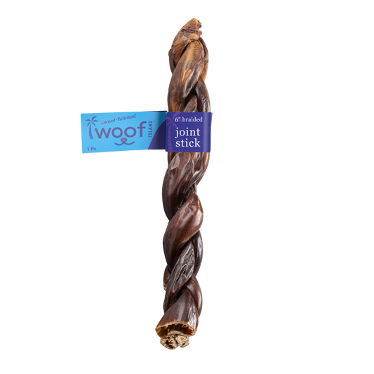 12” Braided joint Health Sticks - Beef Gullet Treats for Dogs – High Protein Dental & Joint Chews