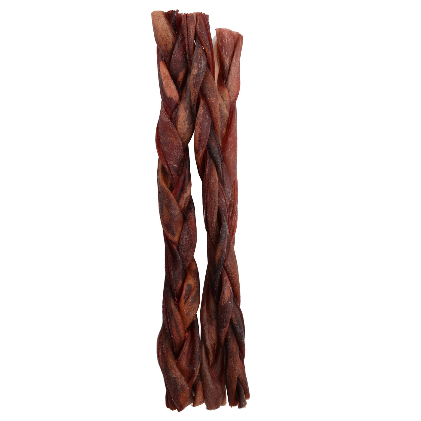 Woof Island Braided Beef Bully Stick, Odor-Free All Natural Single Ingredient Rawhide-Free Dog Chew for Aggressive Chewers 12 Inch