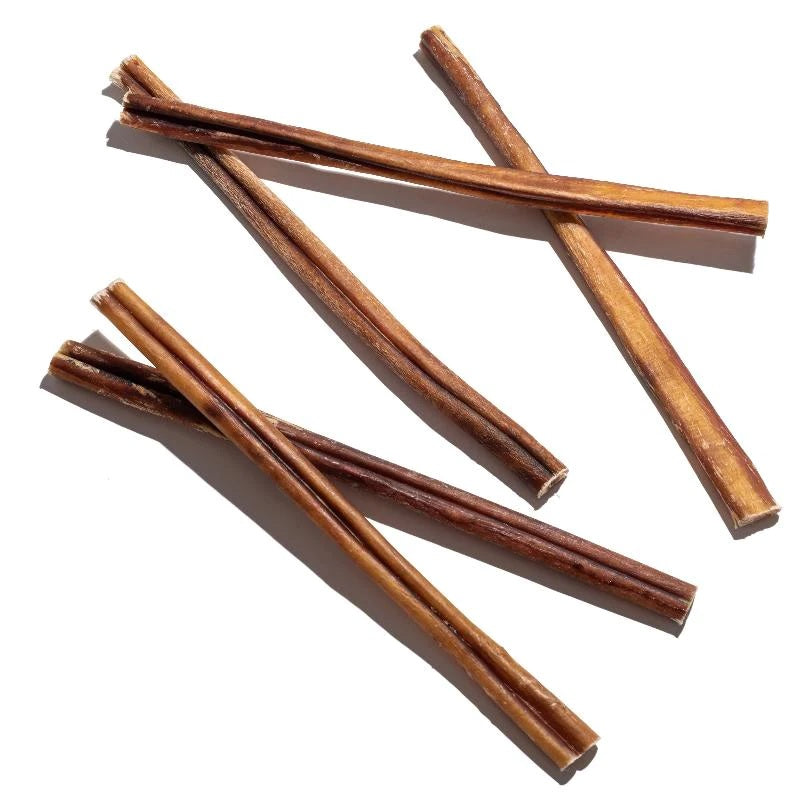Woof Island Jumbo Beef Bully Stick, Thick Odor-Free All Natural Single Ingredient Dog Chew for Aggressive Chewers 12 Inch