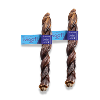 Woof Island Braided Beef Collagen Dog Chew, Long-Lasting Natural Collagen Chew for Aggressive Chewers 6 Inch