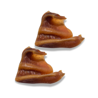 Woof Island Sliced Pig Ear Dog Chew, Natural High-Protein Crunchy Dental Treat for Dogs