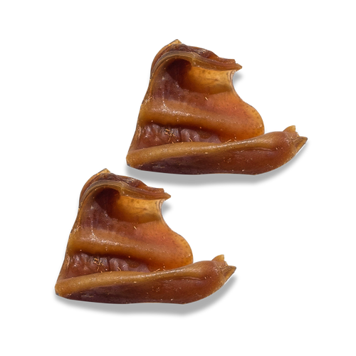 Woof Island Sliced Pig Ear Dog Chew, Natural High-Protein Crunchy Dental Treat for Dogs