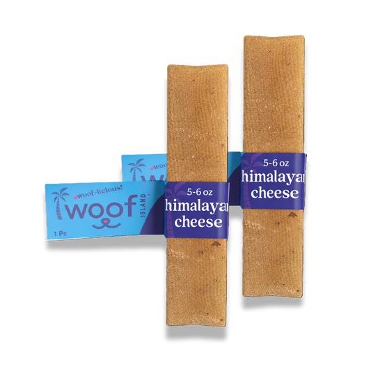 Woof Island Himalayan Yak Cheese Dog Chew, 100% Lactose-Free, Grain-Free & Long-Lasting Hard Cheese Chew 5–6 oz