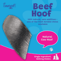 Woof Island Natural Cow Hoof No Filling, Extra Tough Long-Lasting Natural Dog Chew for Aggressive Chewers