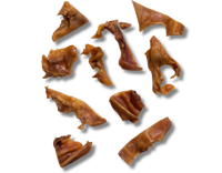 Woof Island Sliced Pig Ear Dog Chew, Natural High-Protein Crunchy Dental Treat for Dogs