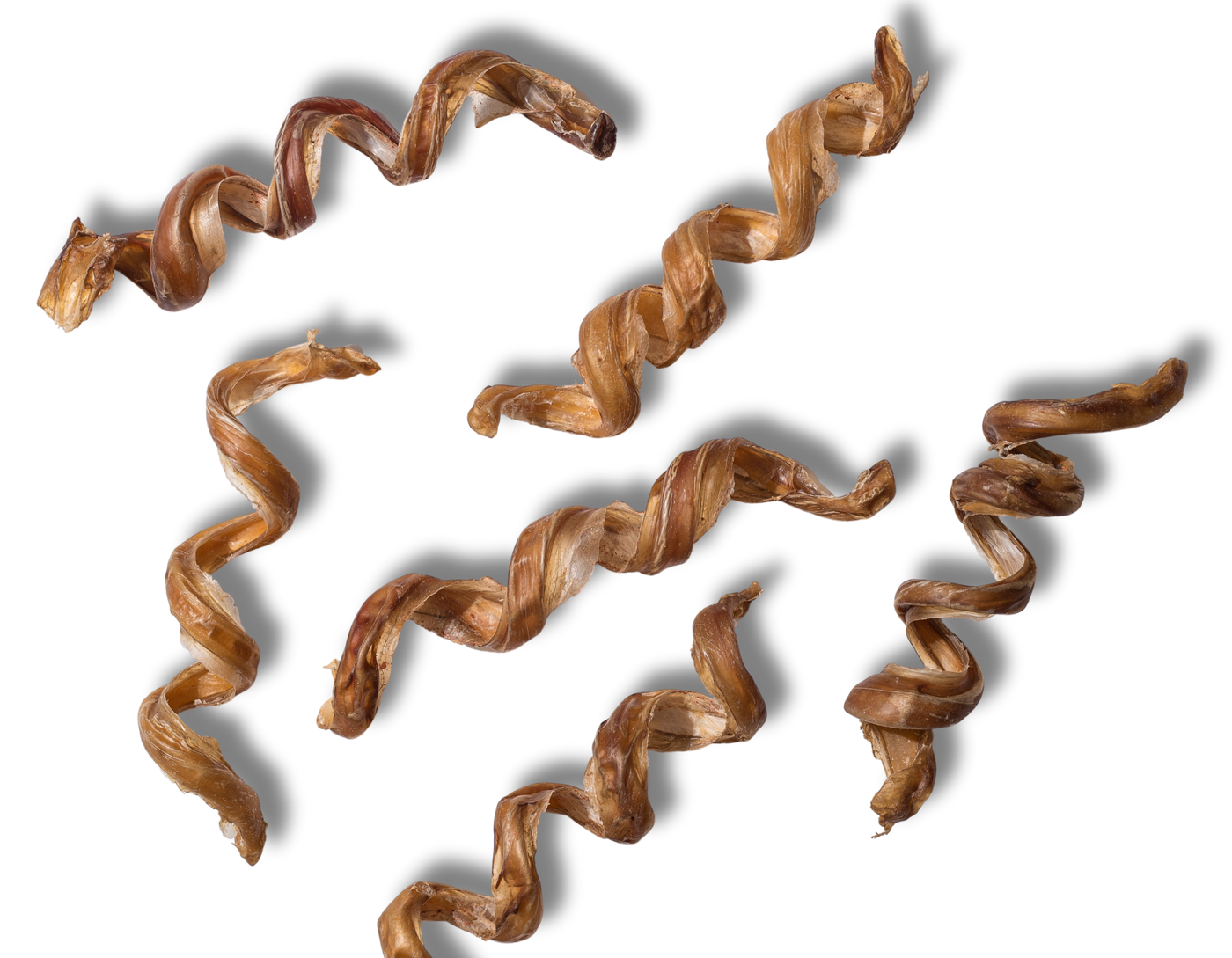 Woof Island Beef Collagen Spiral, Long-Lasting Natural Collagen Rawhide-Free Dog Chew for Aggressive Chewers 5–7 Inch