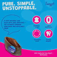Woof Island Natural Cow Hoof No Filling, Extra Tough Long-Lasting Natural Dog Chew for Aggressive Chewers