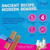 Woof Island Himalayan Yak Cheese Dog Chew, 100% Lactose-Free, Grain-Free & Long-Lasting Hard Cheese Chew 3–4 oz