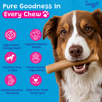 Woof Island Himalayan Yak Cheese Dog Chew, 100% Lactose-Free, Grain-Free & Long-Lasting Hard Cheese Chew 5–6 oz