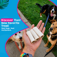 Woof Island Peanut Butter Filled Bone Dog Chew, Long-Lasting Natural Bone for Aggressive Chewers 3–4 Inch