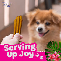 Woof Island Smoked Kalua Pork Rolls with Pineapple, High-Protein Dog Chews