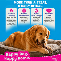 Woof Island Braided Beef Collagen Dog Chew, Long-Lasting Natural Collagen Chew for Aggressive Chewers 12 Inch