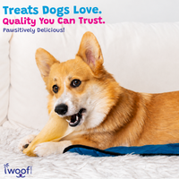 Woof Island Natural Cow Ear Dog Chew, Low-Fat Crunchy Pig Ear Alternative for Dogs