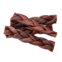 Woof Island Braided Beef Bully Stick, Odor-Free All Natural Single Ingredient Rawhide-Free Dog Chew for Aggressive Chewers 6 Inch