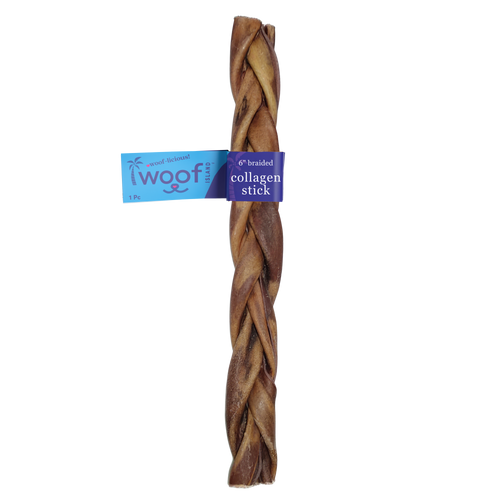 6in Braided Collagen Stick for Dogs