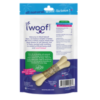 Woof Island Coconut Mango Bones with Real Fish Skin Dog Chew, Rawhide-Free & Highly Digestible Dental Treat for Dogs