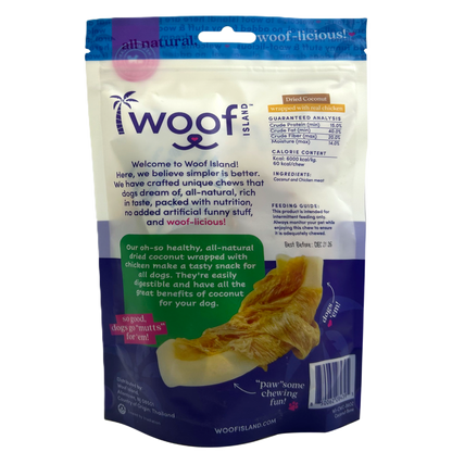 Dried Coconut Wrapped With Chicken - 6oz Bag