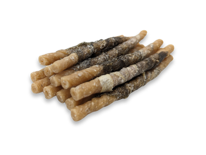 Woof Island Coconut Mango Twist Sticks with Real Fish Skin Dog Chew, Rawhide-Free & Highly Digestible Dental Treat for Dogs