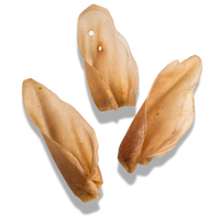 Woof Island Natural Cow Ear Dog Chew, Low-Fat Crunchy Pig Ear Alternative for Dogs