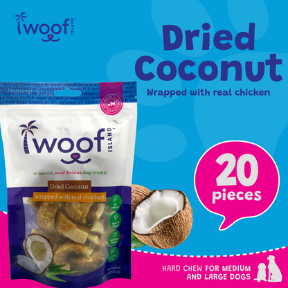 Dried Coconut Wrapped With Chicken - 6oz Bag