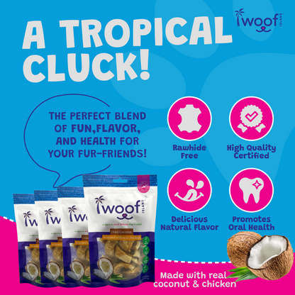 Dried Coconut Wrapped With Chicken - 6oz Bag