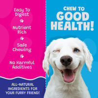 Woof Island Coconut Mango Bones with Real Fish Skin Dog Chew, Rawhide-Free & Highly Digestible Dental Treat for Dogs