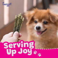Woof Island Coconut Mango Twist Sticks with Real Fish Skin Dog Chew, Rawhide-Free & Highly Digestible Dental Treat for Dogs
