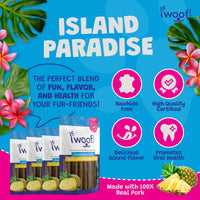 Woof Island Smoked Kalua Pork & Pineapple Dog Sticks, High-Value Training Treats for Dogs