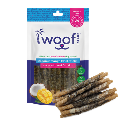 Coconut & Mango Sticks with Fish Skin 12 pcs